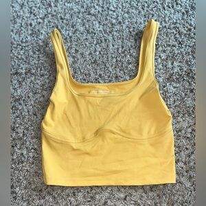 Abercrombie & Fitch Yellow Women’s Cropped Workout Top